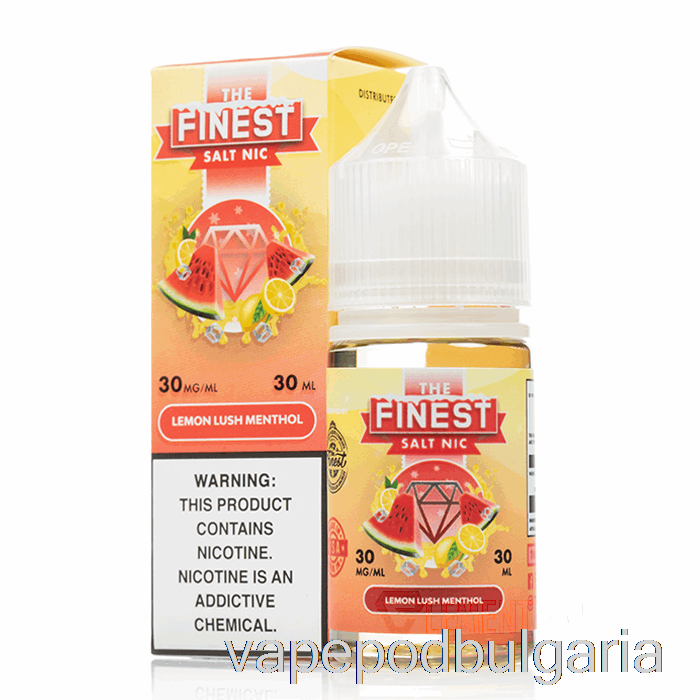 Vape Течности Lemon Lush Menthol - The Finest Candy Edition сол Nic - 30ml 30mg